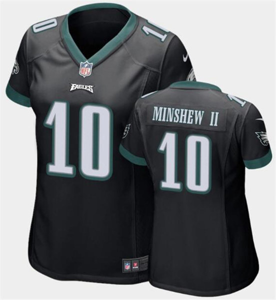 Women's Philadelphia Eagles #10 Gardner Minshew II Black Vapor Untouchable Limited Stitched Football Jersey(Run Small)